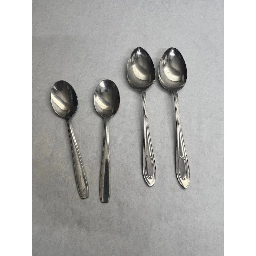 Vintage Stan Roberts & Hampshire Stainless Flatware Lot 10pc Knives Spoons Japan